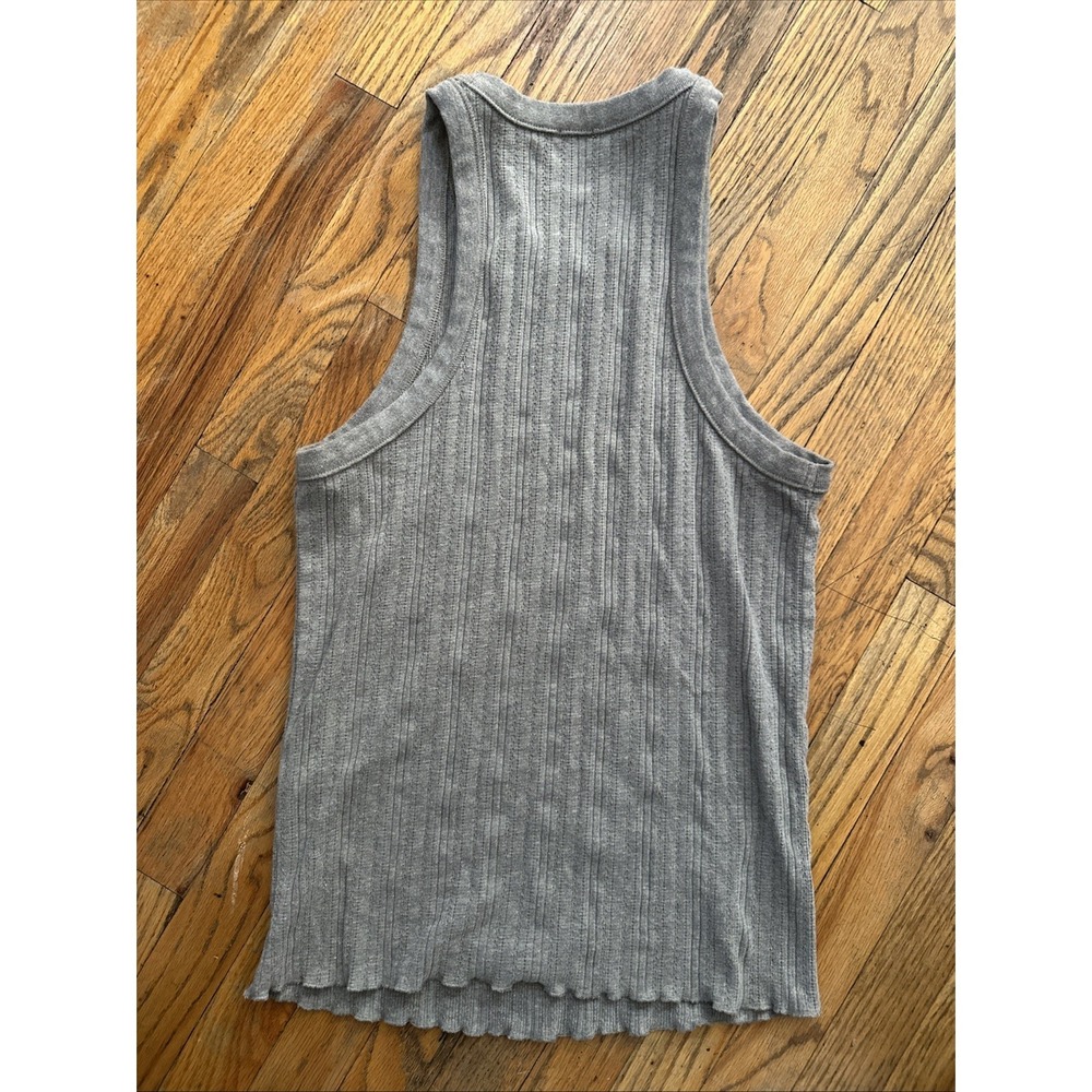Faherty Tank Top Womens Gray Sz M Tight Knit Ribbed Everyday Casual Outdoor - Picture 6 of 10